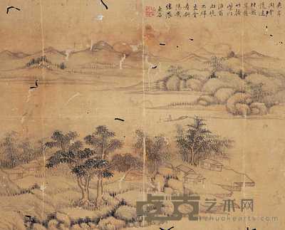 叶化成 渔舟唱晚 册页镜心 25×30cm